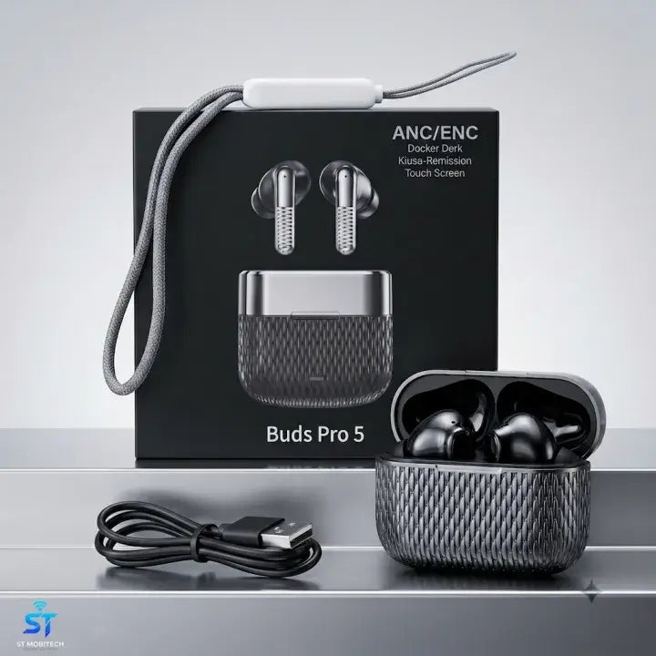 Buds Pro 5 Wireless Earbuds with Touch Screen & ANC/ENC