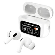 A9 Pro Touch Screen Wireless Earbuds with Smart Display Case