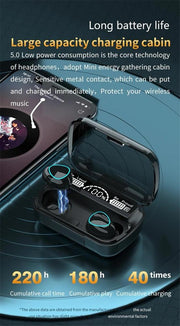 M10 TWS Wireless Earbuds with Digital Display & Power Bank